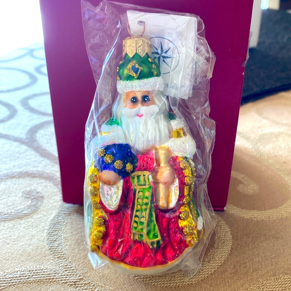 Christopher Radko Blown Glass Westminster Santa Grand Bishop ornament